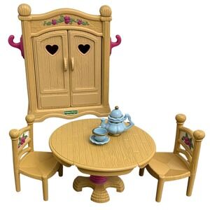 Fisher Price Briarberry Armoire Table Chairs Furniture Set 1998
